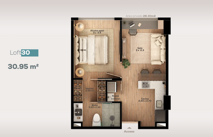 Apartamento tipo Loft perfecto para inversión